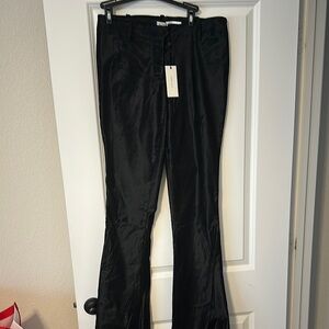 NWT sz 8 Leon Max by Max Studio Black Velvety Flare Pants